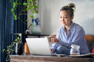 Woman at computer